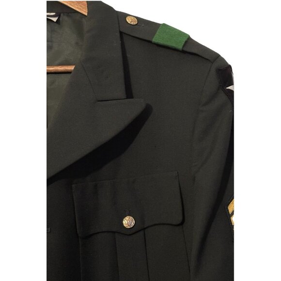 US Army Vtg Green Coat Sz 44 Wool Serge AG 44 DPSC Military Dress Vtg Soldier - Picture 6 of 9